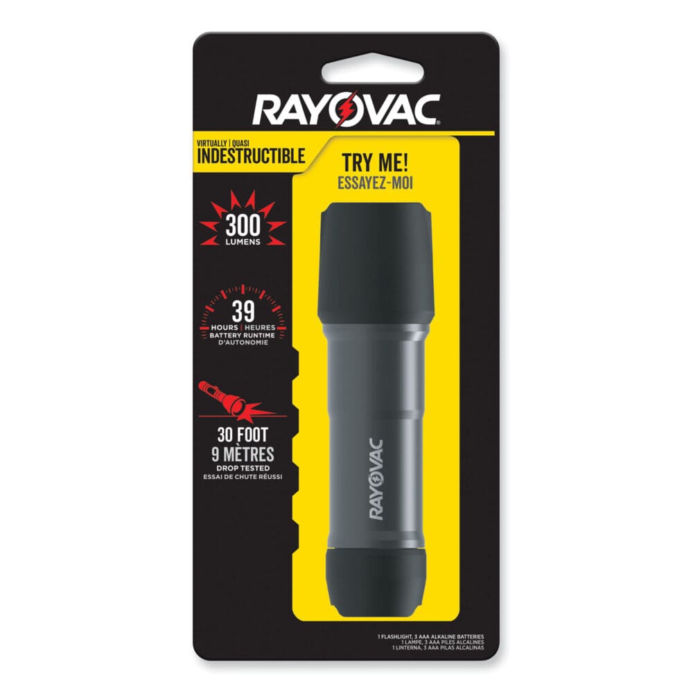 Virtually Indestructible LED Flashlight, 3 AAA Batteries (Included), Black - Image 4