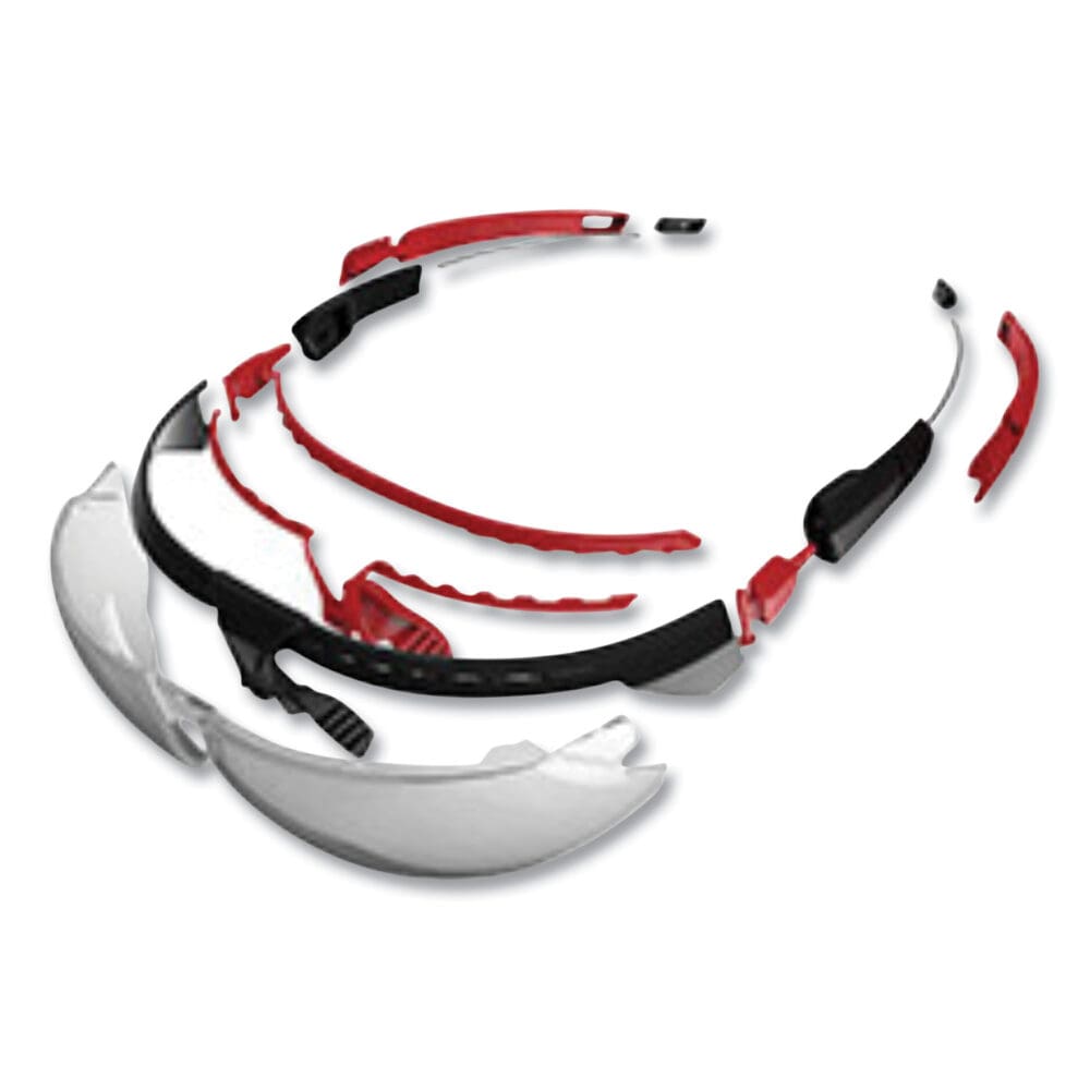 Avatar Safety Glasses, Black/Red Polycarbonate Frame, Gray Polycarbonate Lens - Image 4