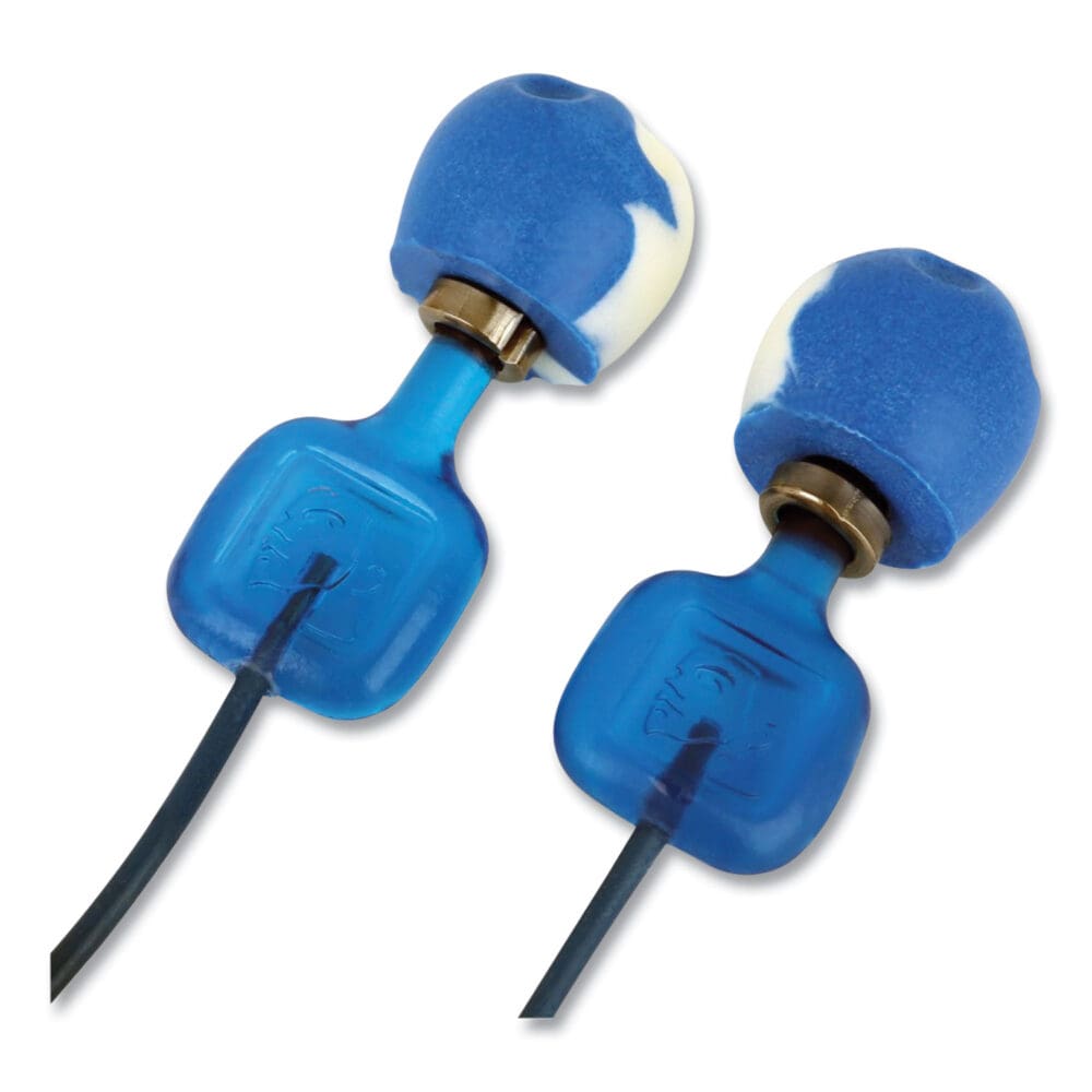 TrustFit Trak Detectable Reusable Corded Foam Earplugs, One Size Fits Most, 29 dB NRR, Blue, 1,000/Carton - Image 2