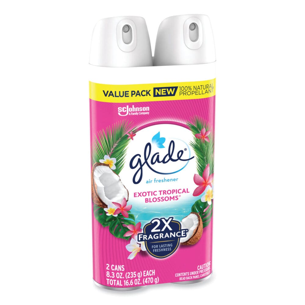 Air Freshener, Tropical Blossoms Scent, 8.3 oz, 2/Pack, 3 Packs/Carton - Image 3