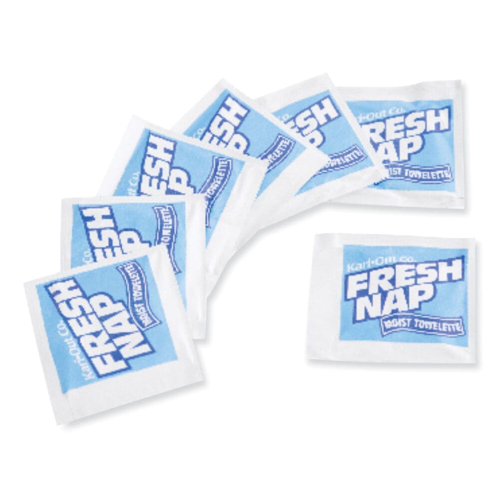 Fresh Nap Moist Towelettes, Individually Wrapped, 7 x 5, Citrus Scent, 1,000/Carton - Image 2