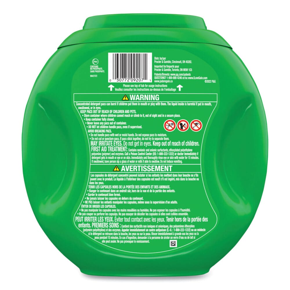 Flings Detergent Pods, Original, 76 Pods/Tub, 4 Tubs/Carton - Image 4