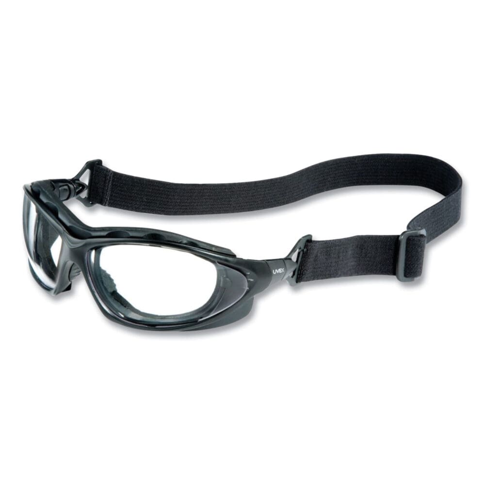 Seismic Sealed Eyewear, Black Polycarbonate Frame, Clear Polycarbonate Lens - Image 4