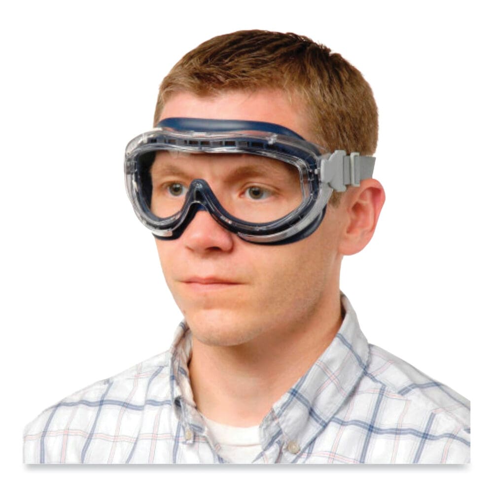 Flex Seal OTG Goggles, Clear HydroShield Anti-Fog/Anti-Scratch Lens, Clear/Navy/Gray Frame - Image 3
