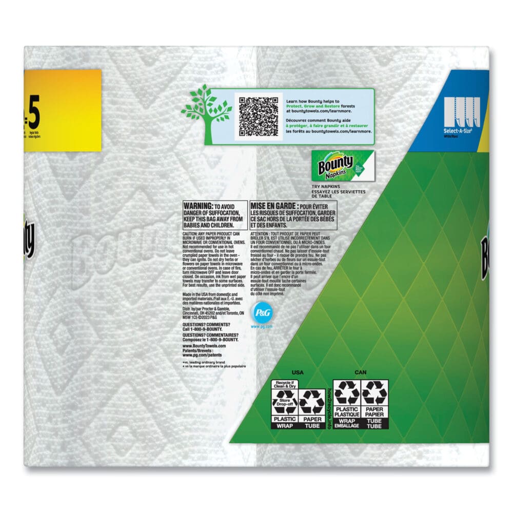 Select-a-Size Kitchen Roll Paper Towels, 2-Ply, White, 6 x 11, 113 Sheets/Roll, 2 Double Plus Rolls/Pack, 4 Packs/Carton - Image 3