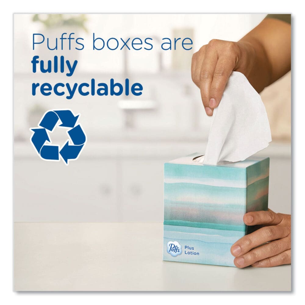 Ultra Soft Facial Tissue, 2-Ply, White, 124 Sheets/Box, 6 Boxes/Pack, 4 Packs/Carton - Image 6
