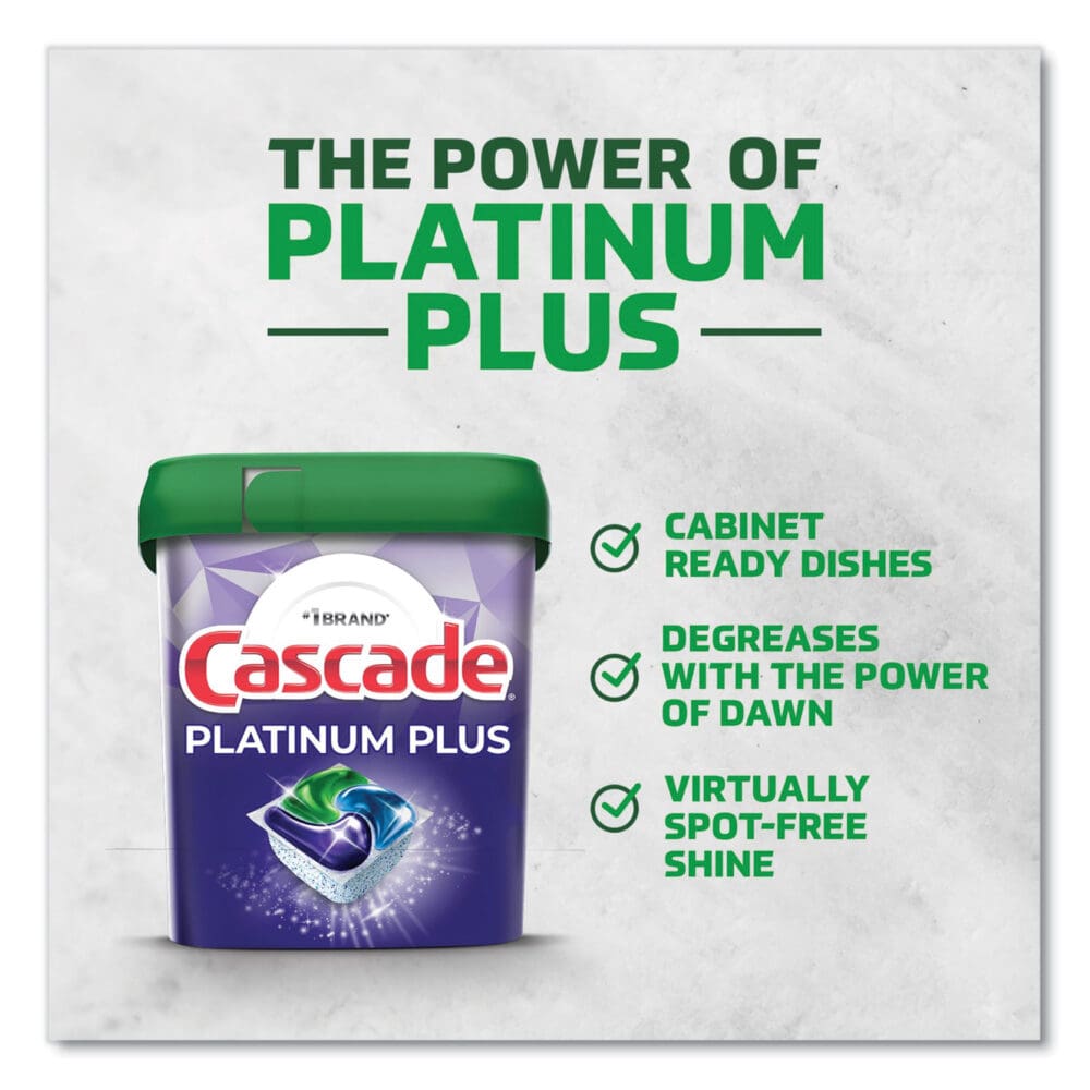 Platinum Plus ActionPacs Dishwasher Detergent Pods, 1.46 oz Bag, 3 Pods/Bag, 30 Bags/Carton - Image 4