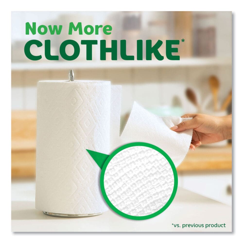 Kitchen Roll Paper Towels, 2-Ply, White, 10.5 x 11, 87 Sheets/Roll, 4 Triple Rolls/Pack, 6 Packs/Carton - Image 5