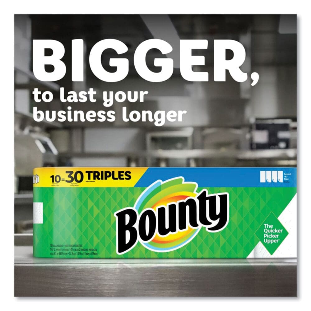 Kitchen Roll Paper Towels, 2-Ply, White, 10.5 x 11, 87 Sheets/Roll, 4 Triple Rolls/Pack, 6 Packs/Carton - Image 7