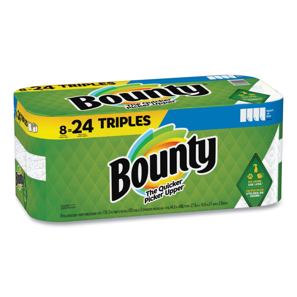 Select-a-Size Kitchen Roll Paper Towels, 2-Ply, White, 6 x 11, 135 Sheets/Roll, 8 Triple Rolls/Carton - Image 6