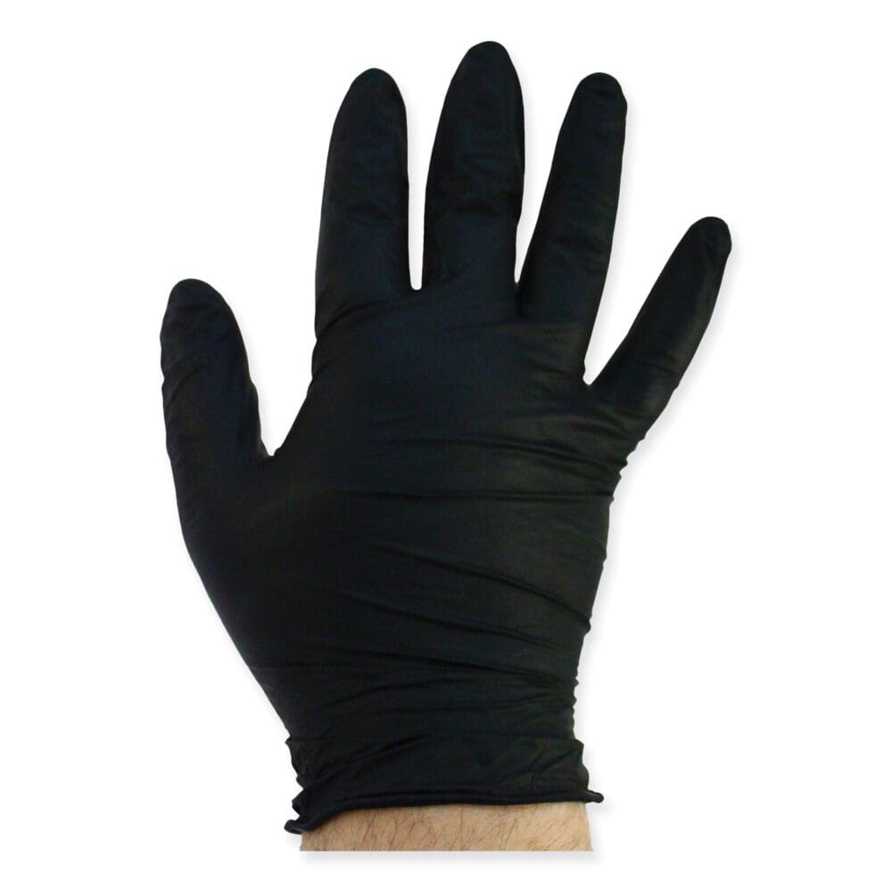 ProGuard Powder Free Nitrile Gloves, Large, Black, 100/Box - Image 6