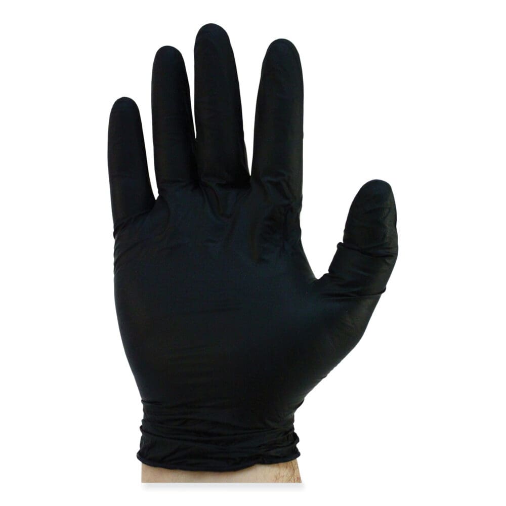 ProGuard Powder Free Nitrile Gloves, Large, Black, 100/Box - Image 2