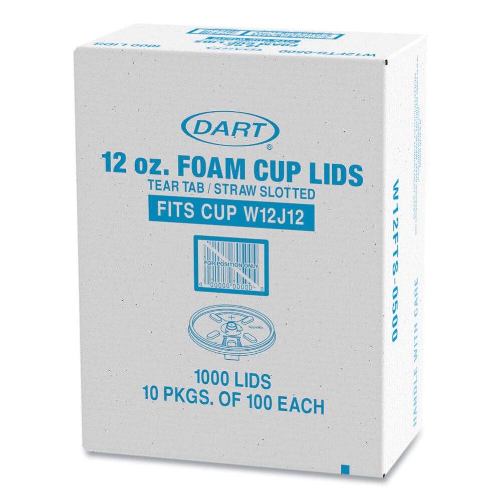 Lids for Foam Cups and Containers, Fits 12 oz Cups, Translucent, 1,000/Carton - Image 4