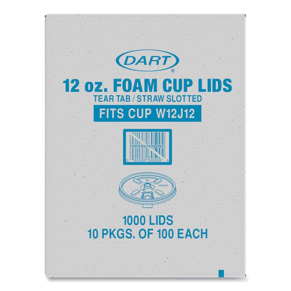 Lids for Foam Cups and Containers, Fits 12 oz Cups, Translucent, 1,000/Carton - Image 2