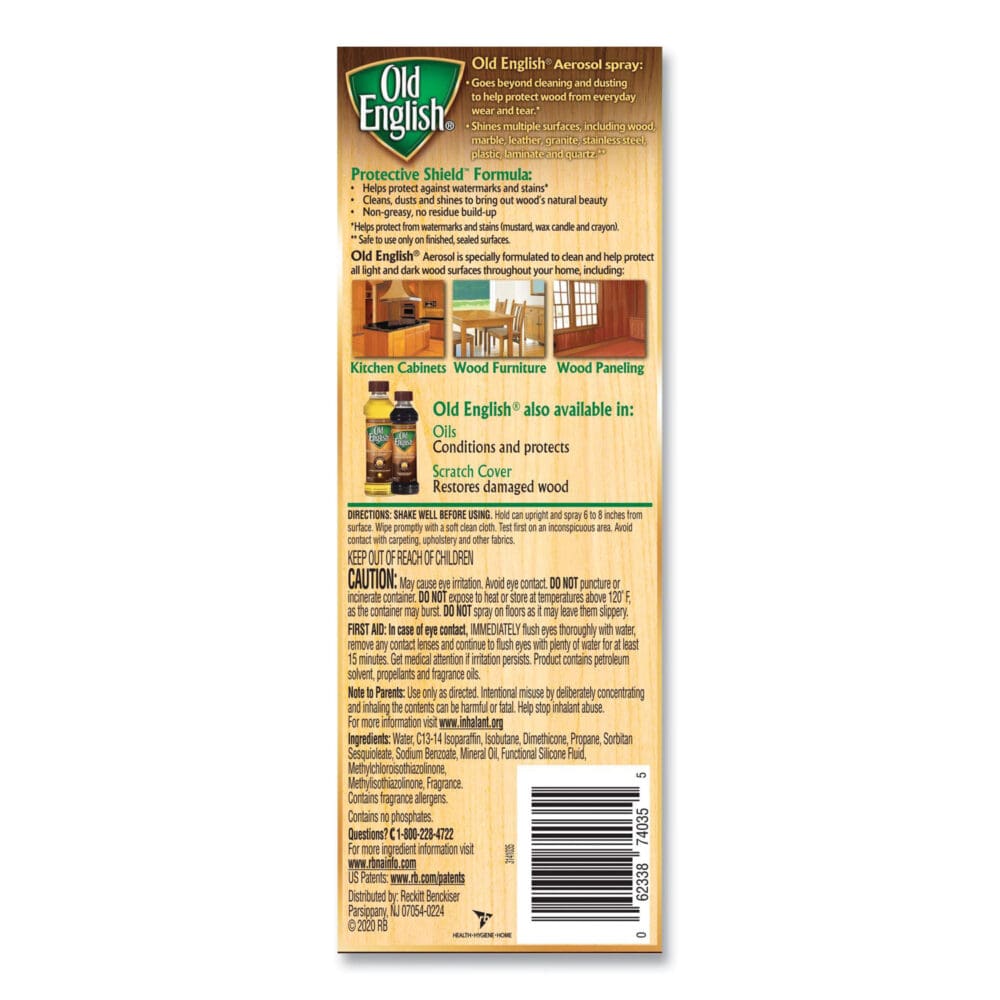 Furniture Polish, Fresh Lemon Scent, 12.5 oz Aerosol Spray, 12/Carton - Image 4