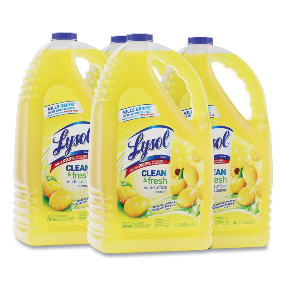 Clean and Fresh Multi-Surface Cleaner, Sparkling Lemon and Sunflower Essence, 144 oz Bottle - Image 8