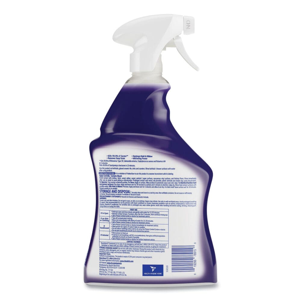 Mold and Mildew Remover with Bleach, Ready to Use, 32 oz Spray Bottle - Image 3