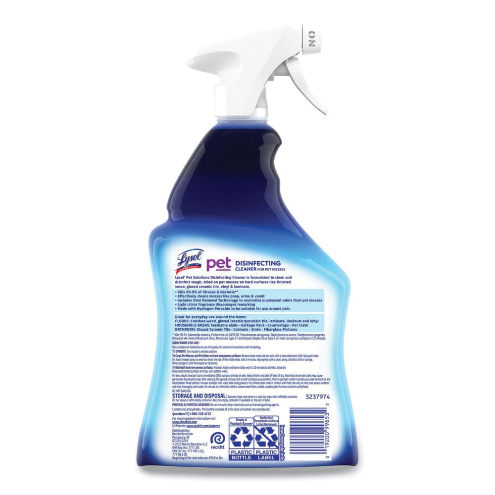 Pet Solutions Disinfecting Cleaner, Citrus Blossom, 32 oz Trigger Bottle, 9/Carton - Image 3