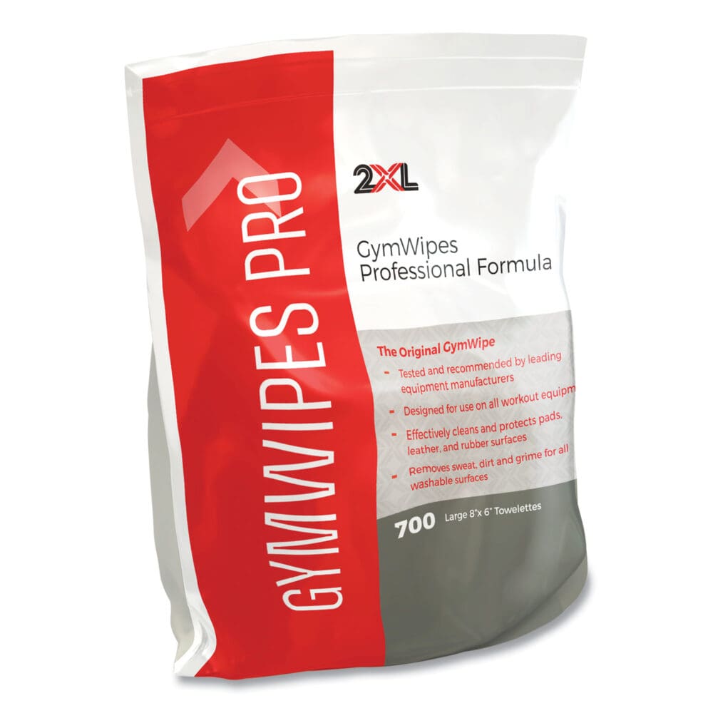 Gym Wipes Professional, 1-Ply, 6 x 8, Unscented, White, 700/Pack, 4 Packs/Carton - Image 2