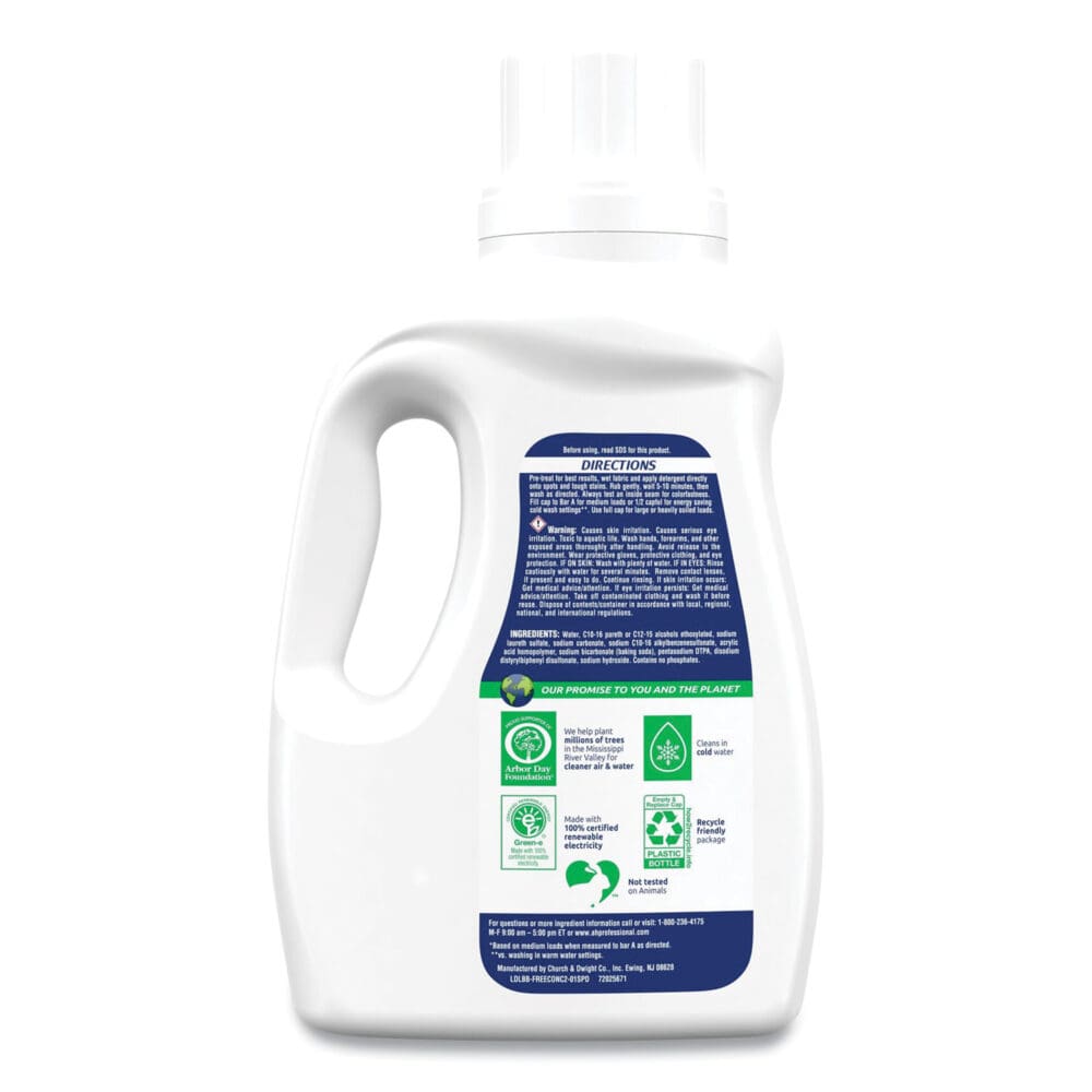 HE Compatible Liquid Detergent, Unscented, 50 Loads, 50 oz Bottle, 8/Carton - Image 4
