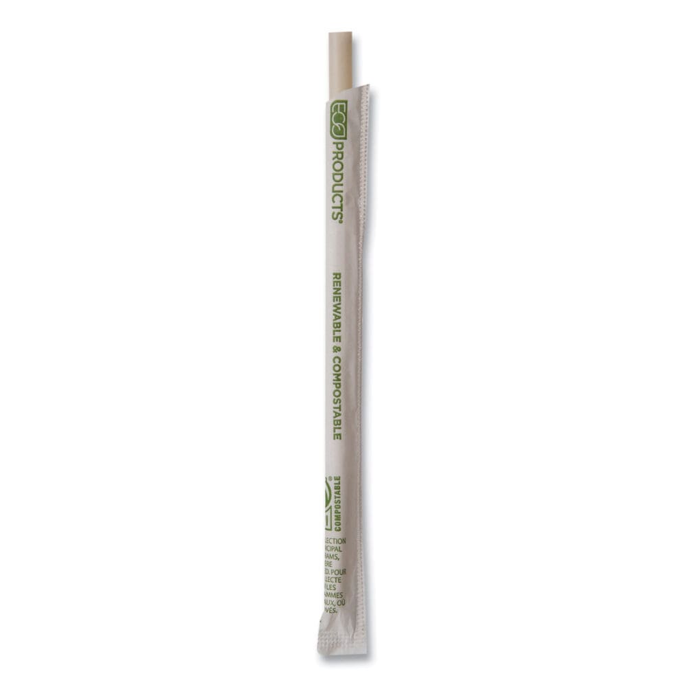 Renewable and Compostable PHA Straws, 7.75", Natural White, 2,000/Carton - Image 3