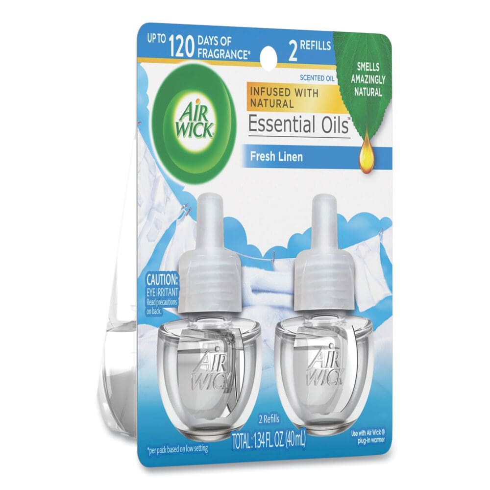 Scented Oil Refill, Fresh Linen, 0.67 oz, 2/Pack - Image 2