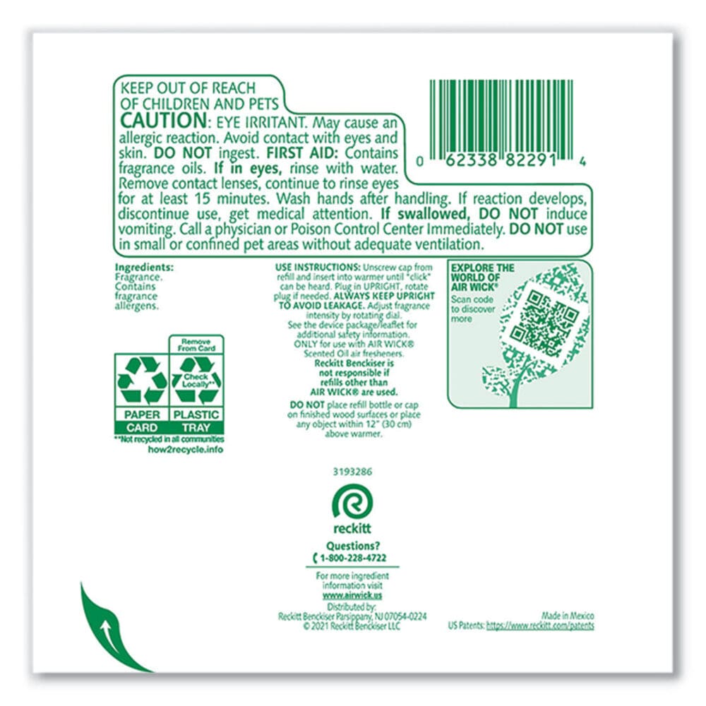 Scented Oil Refill, Fresh Linen, 0.67 oz, 2/Pack - Image 4