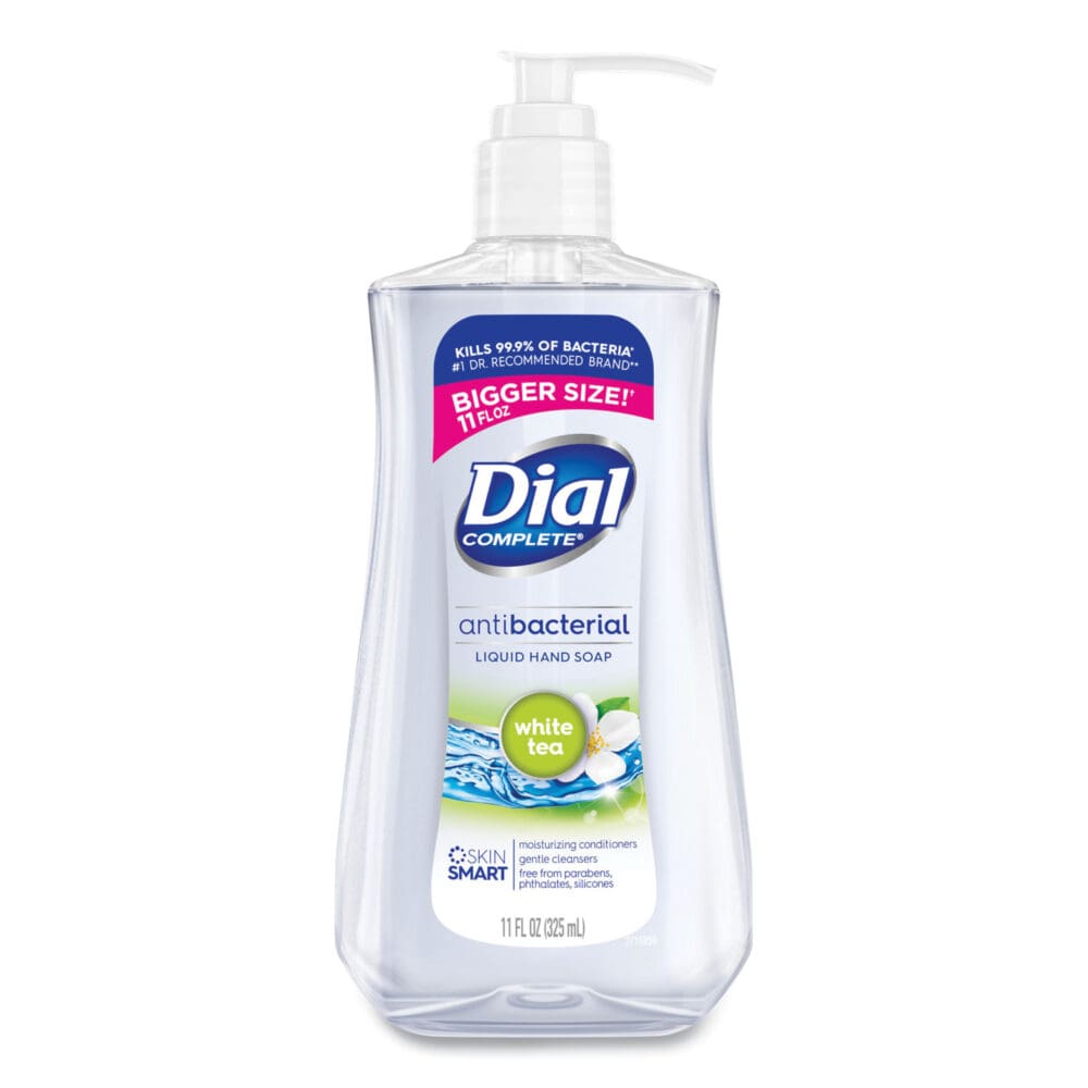 Antibacterial Liquid Hand Soap, White Tea Scent, 11 oz Pump Bottle, 12/Carton - Image 5