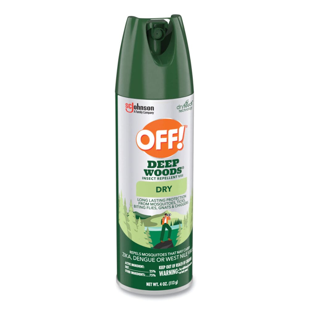 Deep Woods Dry Insect Repellent, 4 oz Aerosol Spray, Neutral, 12/Carton - Image 2