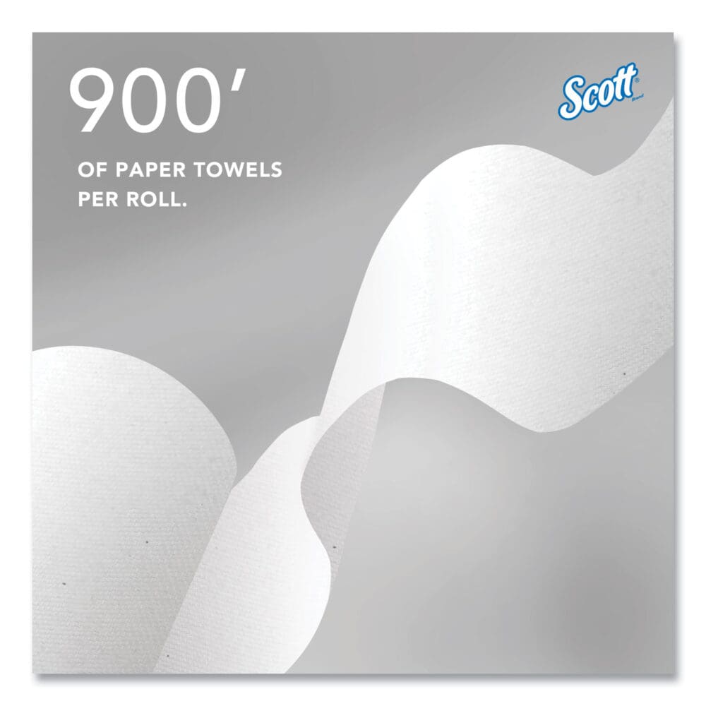 Pro Hard Roll Paper Towels with Absorbency Pockets, for Scott Pro Dispenser, Gray Core Only, 1-Ply, 7.5" x 900 ft, 6 Rolls/CT - Image 7