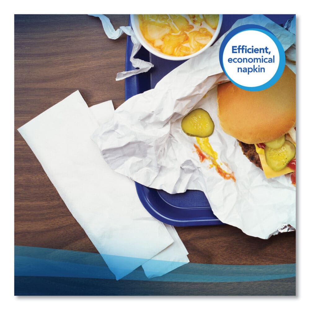 Full-Fold Dispenser Napkins, 1-Ply, 12 x 17, White, 400/Pack, 15 Packs/Carton - Image 6
