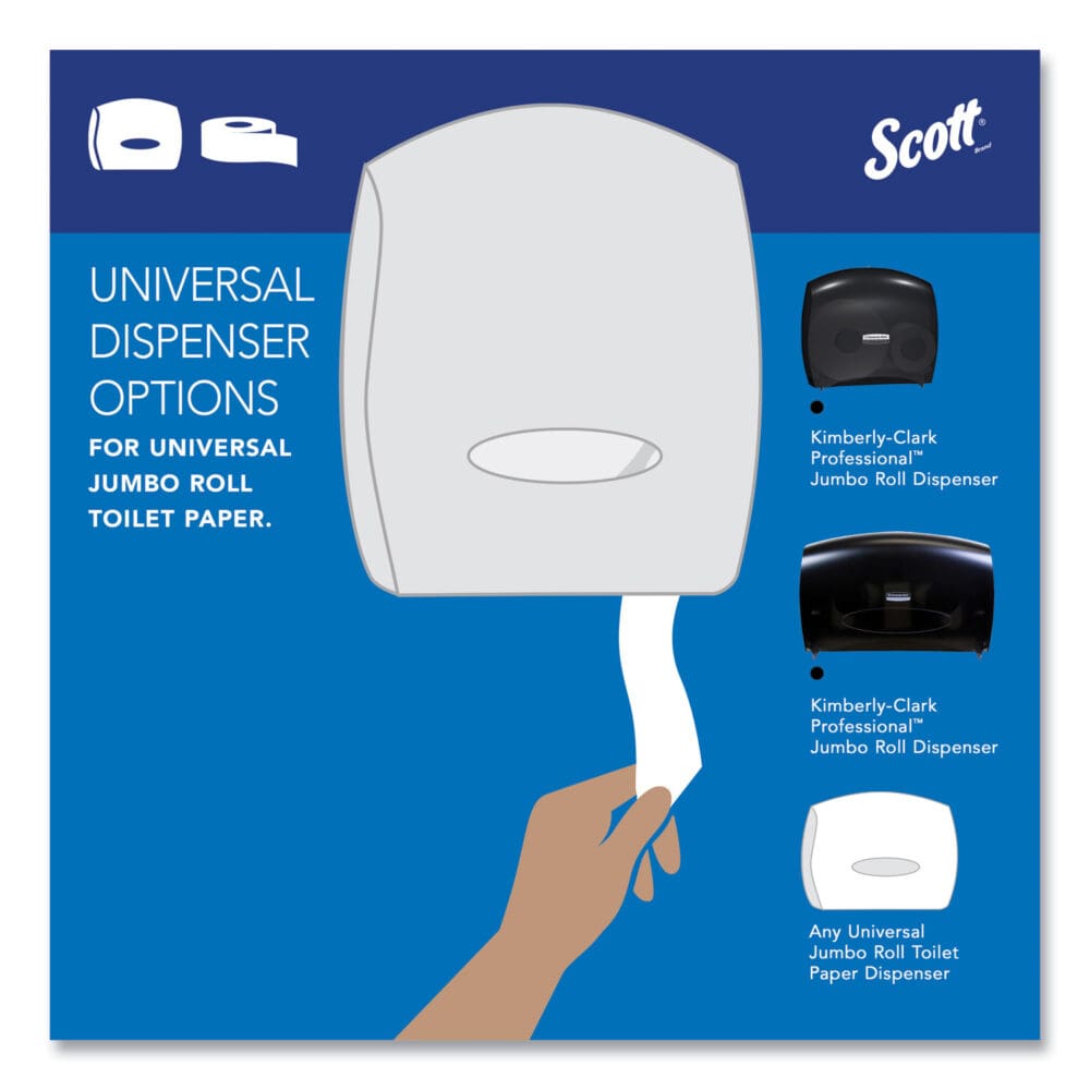 Essential JRT Jumbo Roll Bathroom Tissue, Septic Safe, 2-Ply, White, 3.55" x 1,000 ft, 4 Rolls/Carton - Image 7