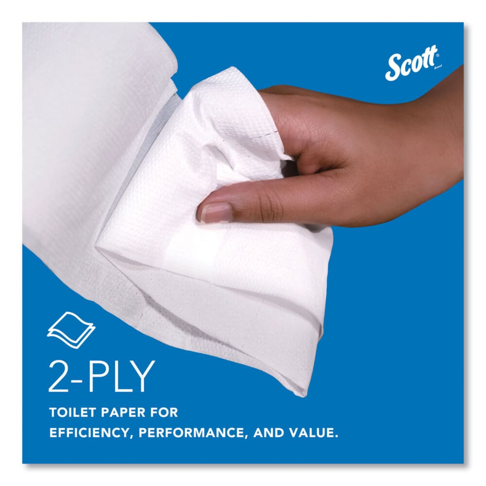 Essential JRT Jumbo Roll Bathroom Tissue, Septic Safe, 2-Ply, White, 3.55" x 1,000 ft, 4 Rolls/Carton - Image 4