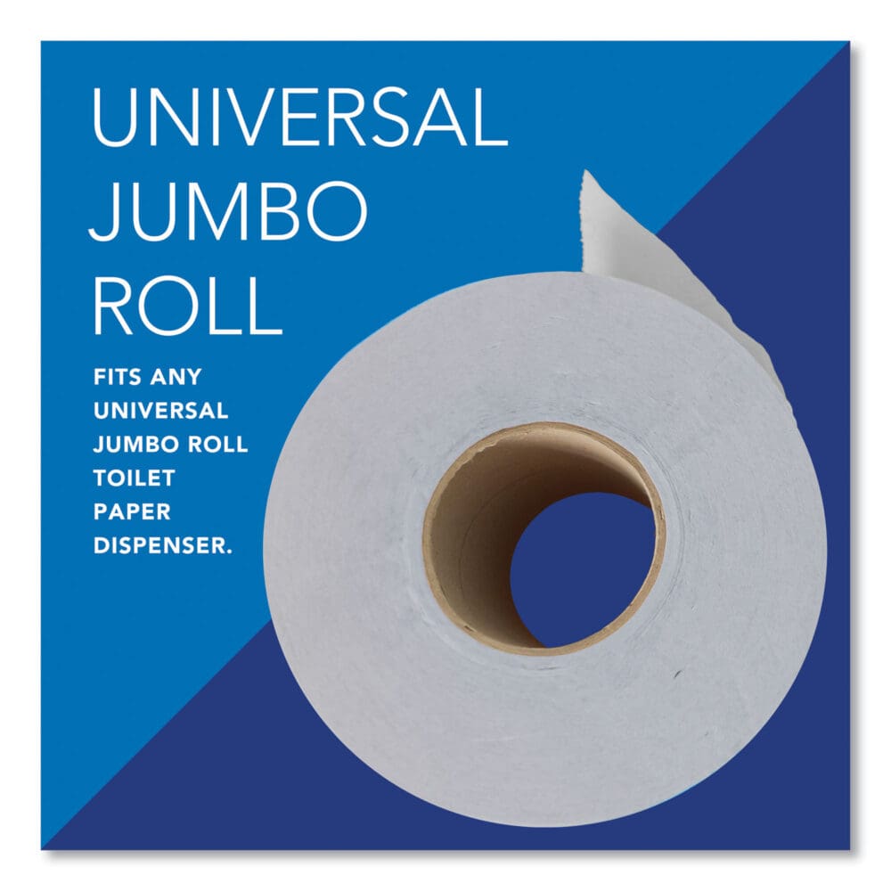Essential JRT Jumbo Roll Bathroom Tissue, Septic Safe, 2-Ply, White, 3.55" x 1,000 ft, 4 Rolls/Carton - Image 3