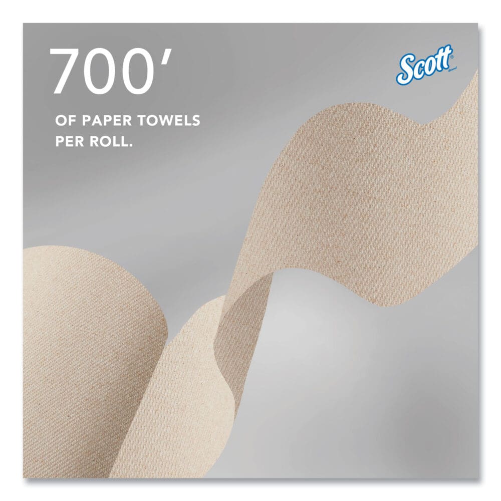 Essential 100% Recycled Fiber Hard Roll Towel, 1-Ply, 8" x 700 ft, 1.75" Core, Brown, 6 Rolls/Carton - Image 6