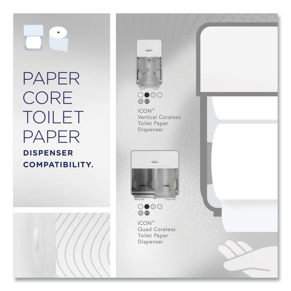 Clean Care Bathroom Tissue, Septic Safe, 2-Ply, White, 900 Sheets/Roll, 36 Rolls/Carton - Image 7