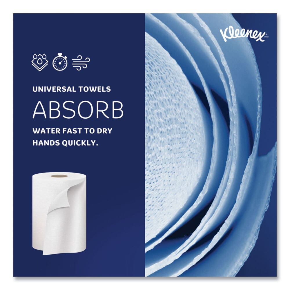 Hard Roll Paper Towels with Premium Absorbency Pockets, 1-Ply, 8" x 600 ft, 1.75" Core, White, 6 Rolls/Carton - Image 4