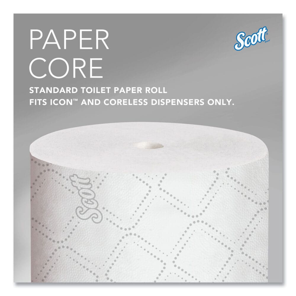 Pro Small Core High Capacity/SRB Bath Tissue, Septic Safe, 2-Ply, White, 1,100 Sheets/Roll, 36 Rolls/Carton - Image 4