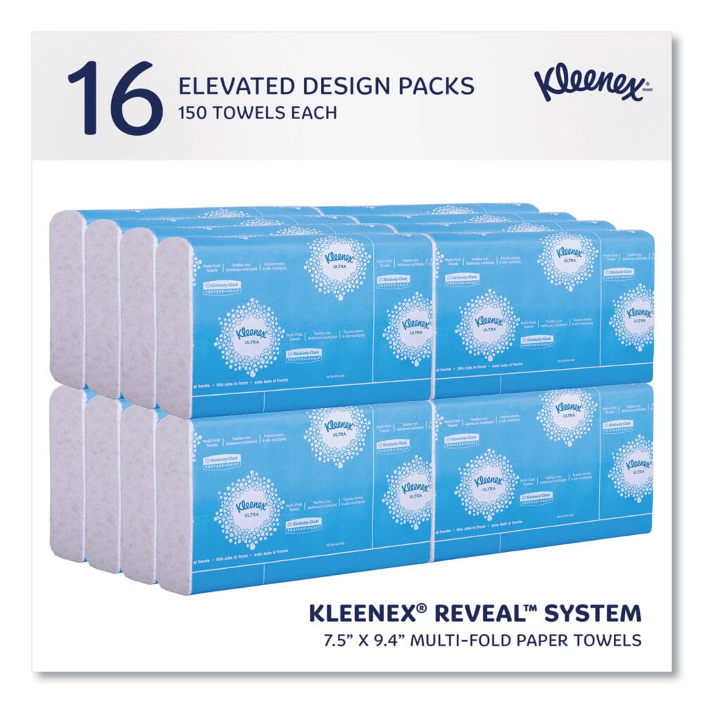 Reveal Multi-Fold Towels, 2-Ply, 8 x 9.4, White, 16/Carton - Image 11