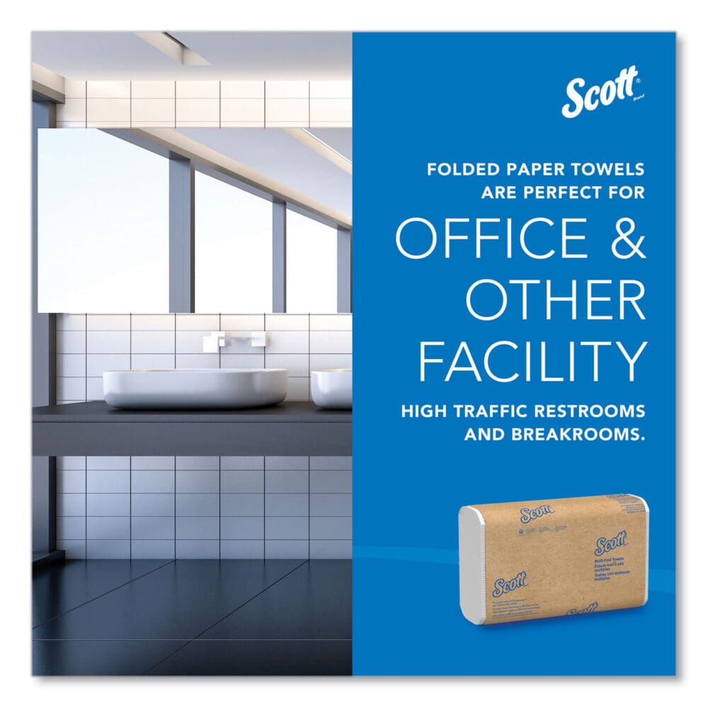 Essential Multi-Fold Towels, 1-Ply, 8 x 9.4, White, 250/Pack, 16 Packs/Carton - Image 7