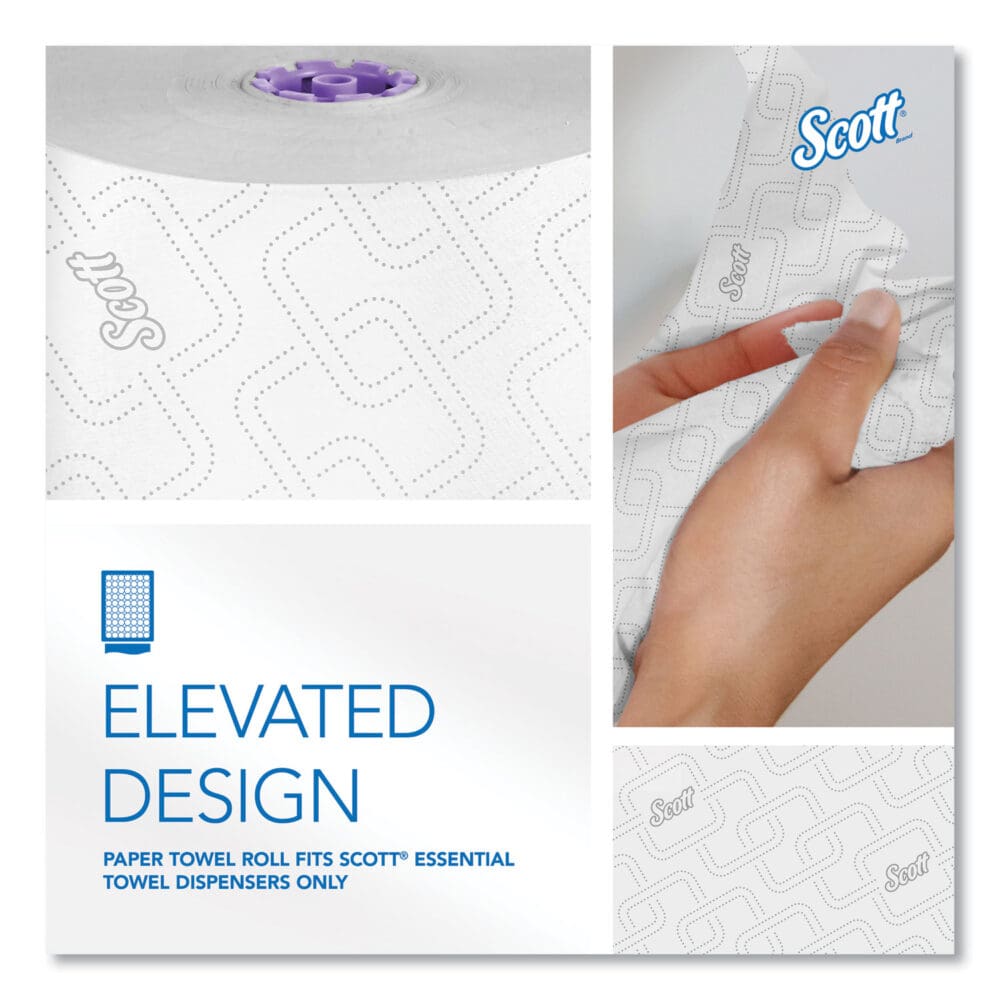Essential High Capacity Hard Roll Towel, 1-Ply, 8" x 950 ft, White, 6 Rolls/Carton - Image 4