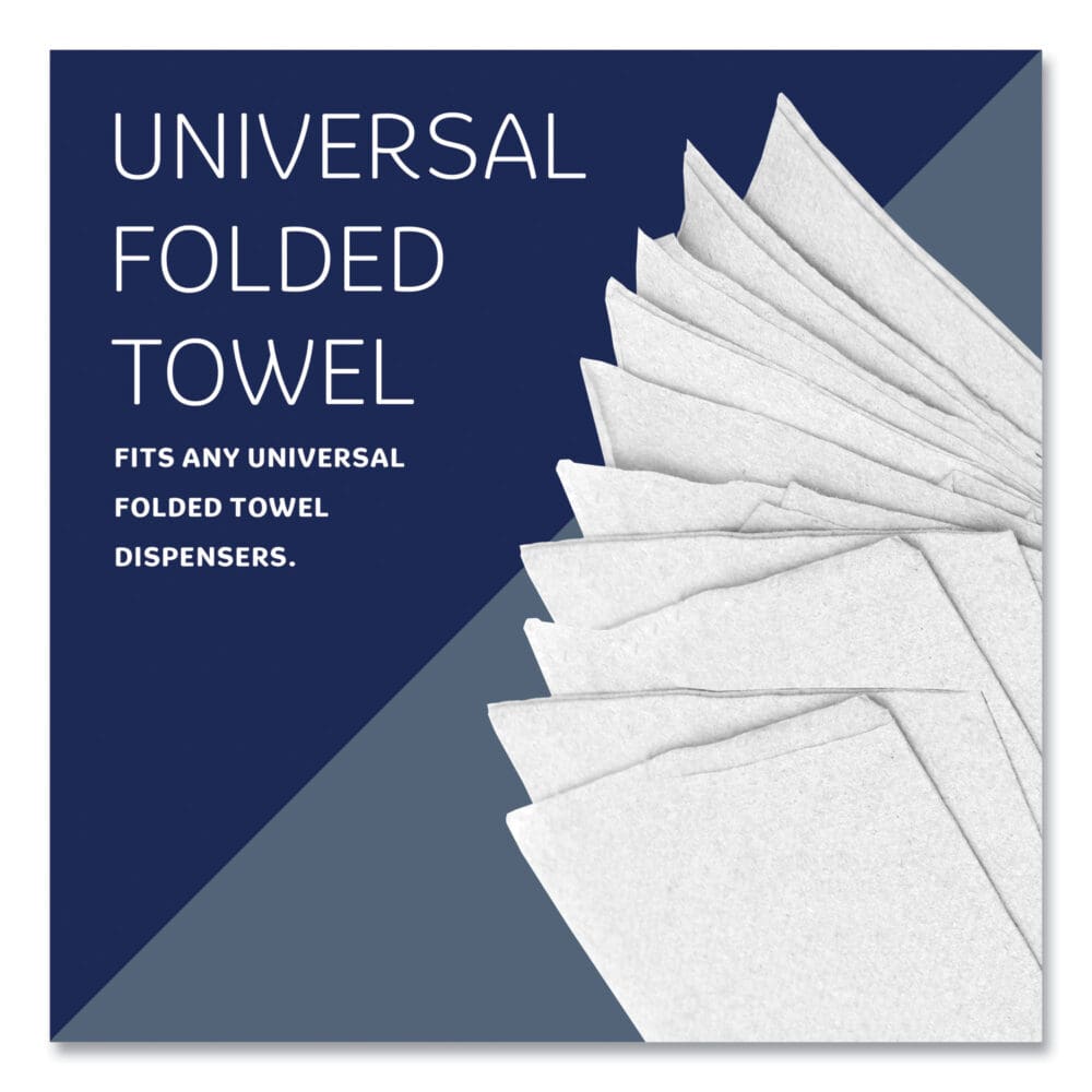 Multi-Fold Paper Towels, Convenience, 9.2 x 9.4, White, 150/Pack, 8 Packs/Carton - Image 3
