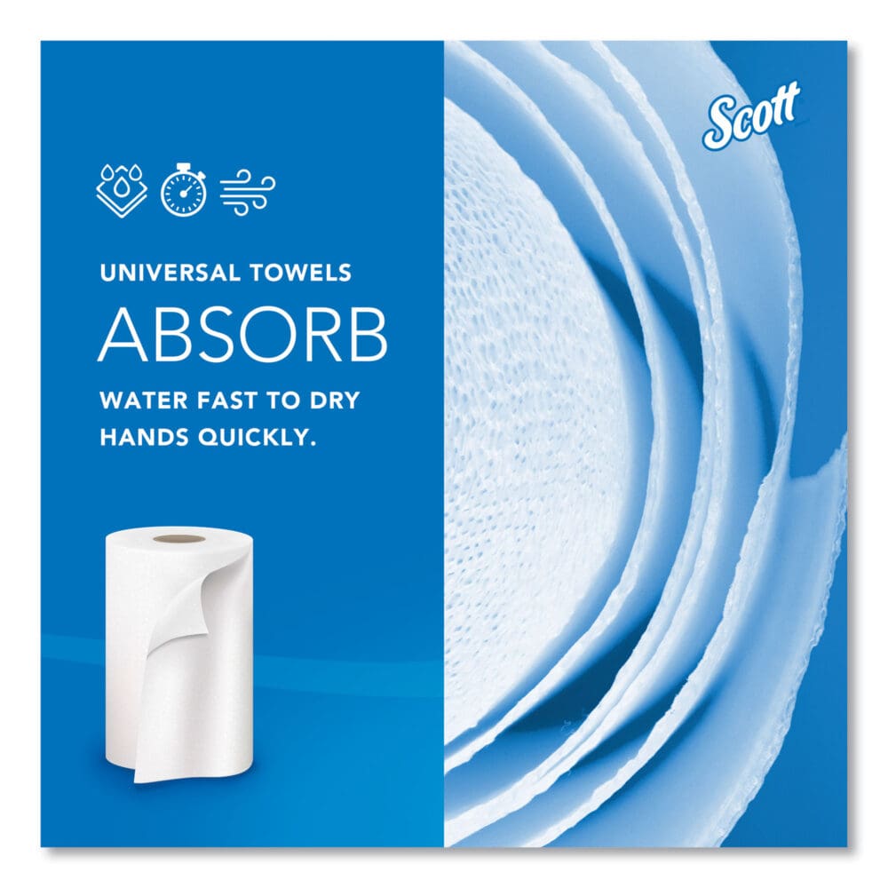 Essential Hard Roll Towels for Business, Absorbency Pockets, 1-Ply, 8" x 400 ft, 1.5" Core, White, 12 Rolls/Carton - Image 4