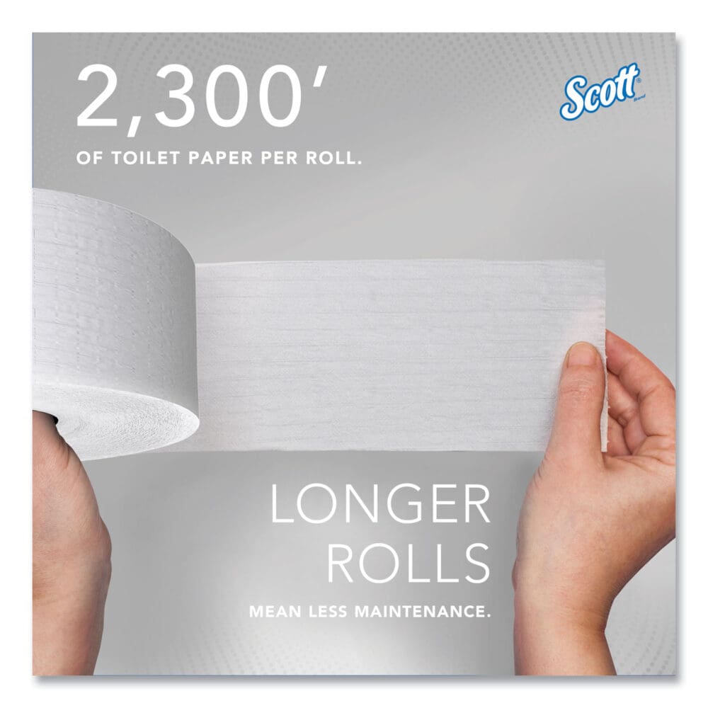 Essential Coreless JRT, Septic Safe, 1-Ply, White, 3.75 x 2,300 ft, 12 Rolls/Carton - Image 6