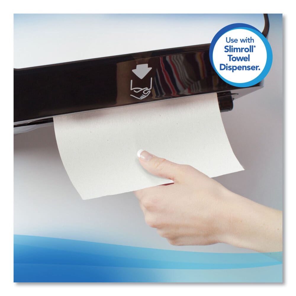 Slimroll Towels, Absorbency Pockets, 8" x 580 ft, White, 6 Rolls/Carton - Image 4