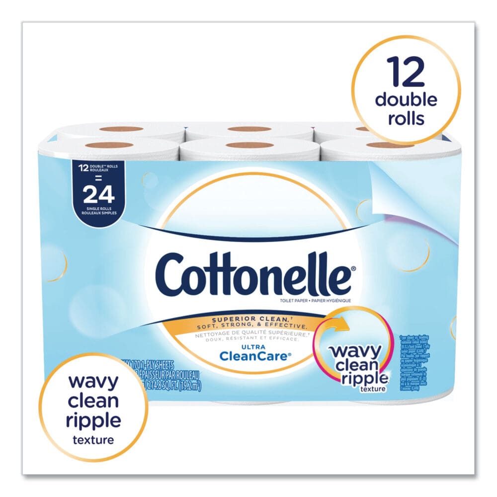 Clean Care Bathroom Tissue, Septic Safe, 1-Ply, White, 170 Sheets/Roll, 48 Rolls/Carton - Image 3