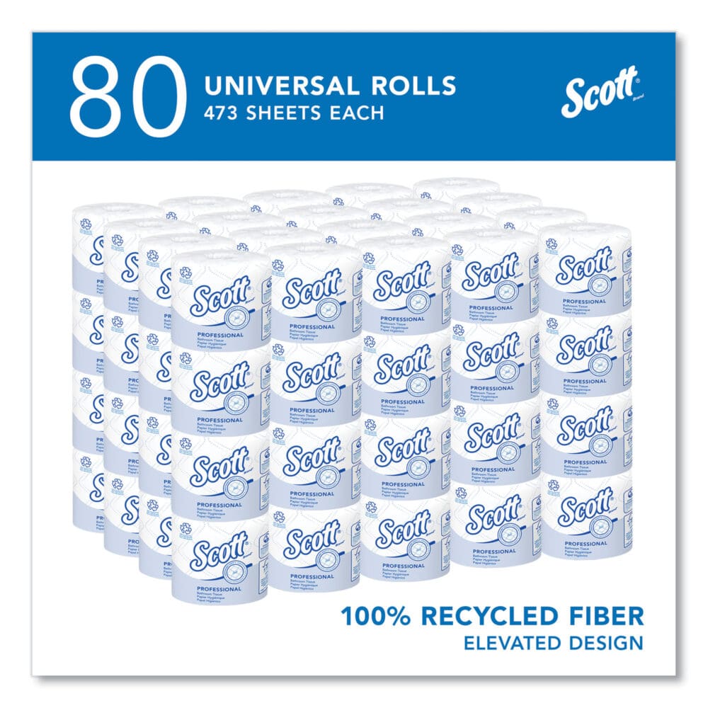 Essential 100% Recycled Fiber SRB Bathroom Tissue, Septic Safe, 2-Ply, White, 473 Sheets/Roll, 80 Rolls/Carton - Image 11