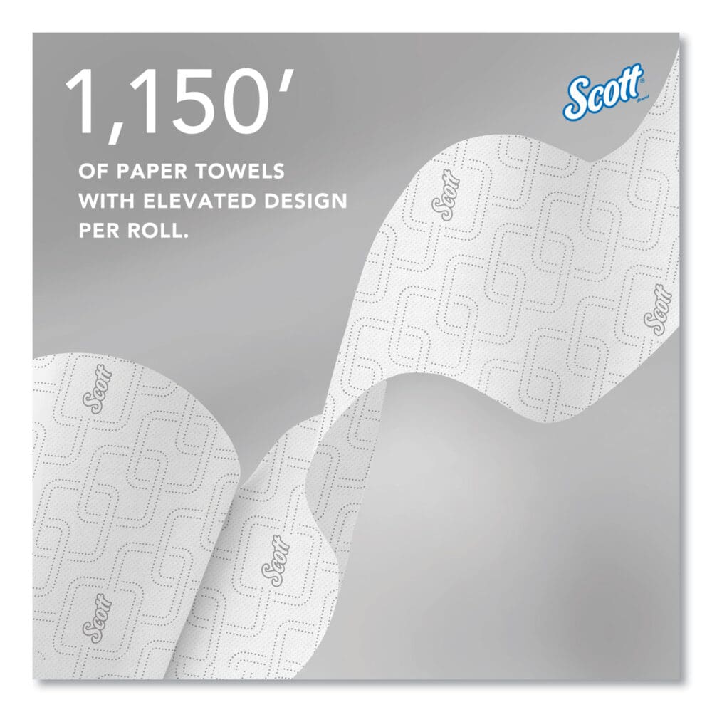 Pro Hard Roll Paper Towels with Elevated Scott Design for Scott Pro Dispenser, Blue Core Only, 1-Ply, 1,150 ft, 6 Rolls/CT - Image 4