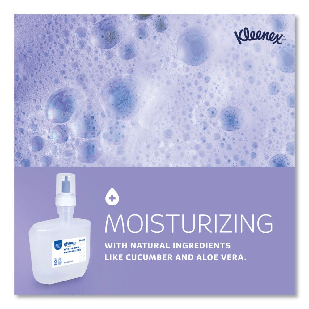 Super Moisturizing Foam Hand Sanitizer, 1,200 mL Cassette, Unscented, 2/Carton - Image 2