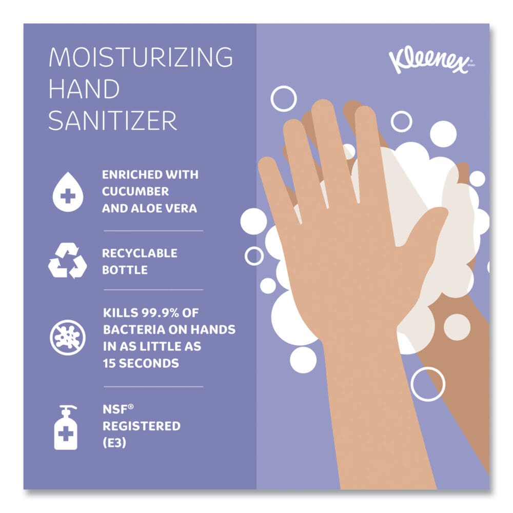 Super Moisturizing Foam Hand Sanitizer, 1,200 mL Cassette, Unscented, 2/Carton - Image 7